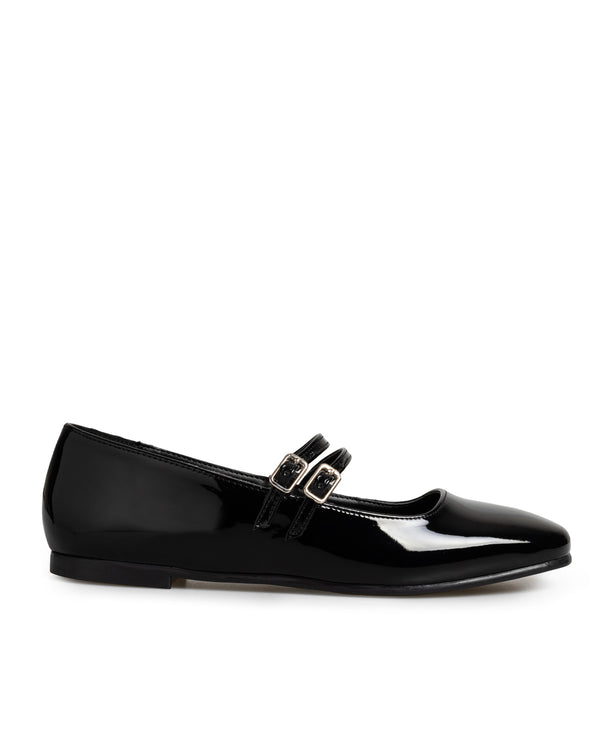 Balerina Negra Doble Hebilla 14019